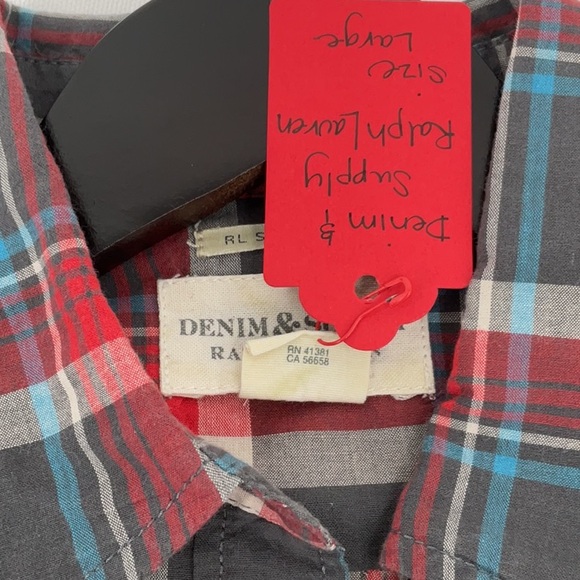 Ralph Lauren Denim & Supply Shirt Women L Cotton Utility Button-Up RL Surplus - Picture 6 of 11